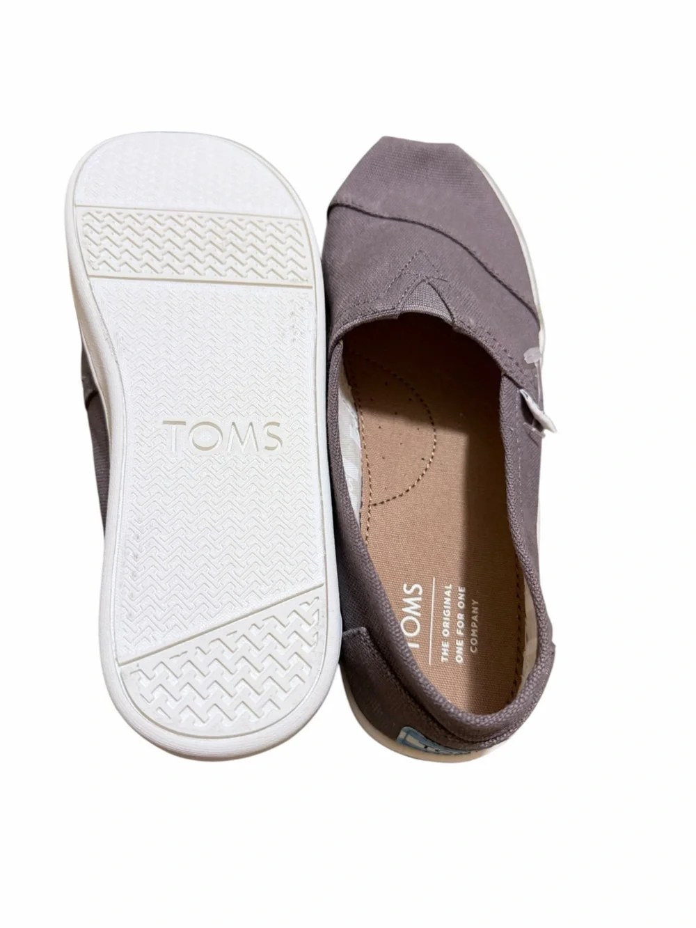 🌼🌟NIB TOMS KIDS Unisex Alpargata Canvas Slip-On Shoes in Mauve. Size 2.5